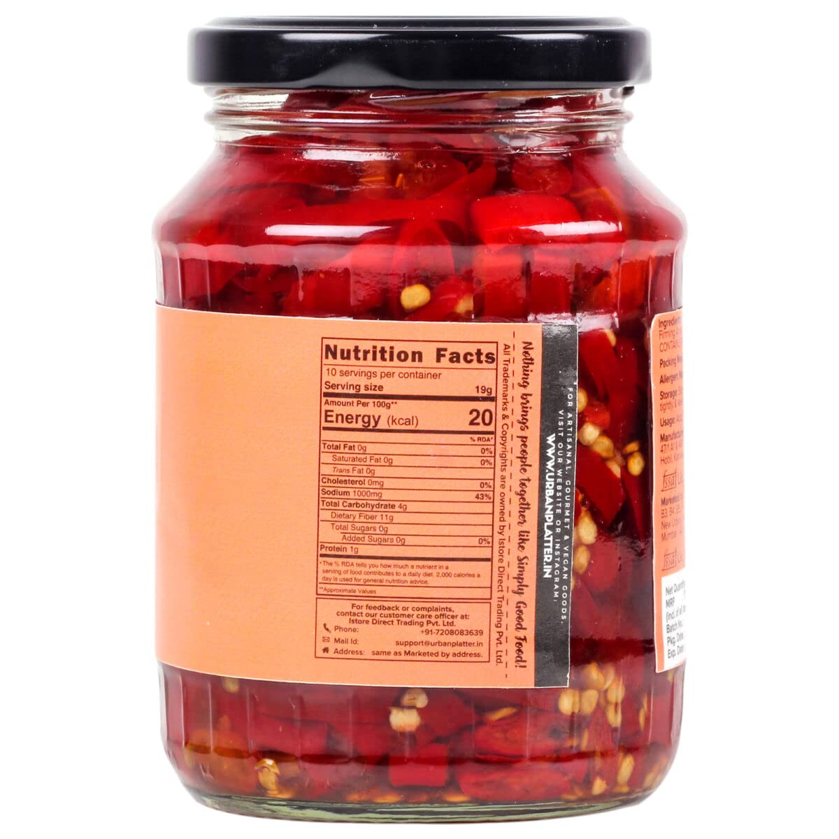 Urban Platter Sliced Red Paprika, 350g