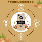 Urban Platter Almond Milk, 1 Litre, Pack of 6 (Unsweetened | Lactose-Free | Plant-Based Milk Alternative | Works Beautifully in Tea and Coffee)