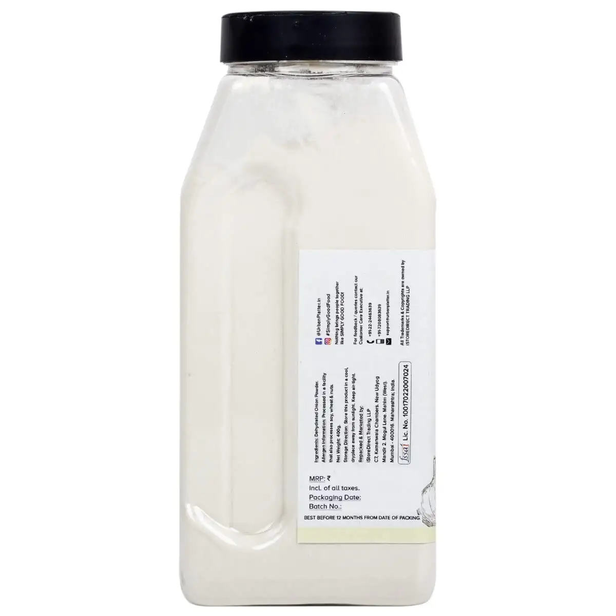 Urban Platter Dehydrated White Onion Powder, 400g