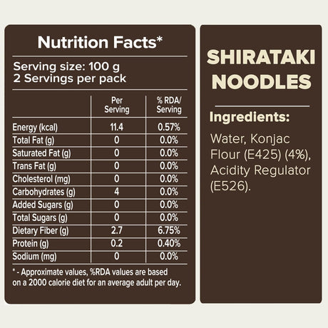 Urban Platter Shirataki Noodles, 270g (Keto-Friendly | Low-Carb | Fat-Free | Gluten-Free | Ultra-Low Calorie Konjac Miracle Noodles)