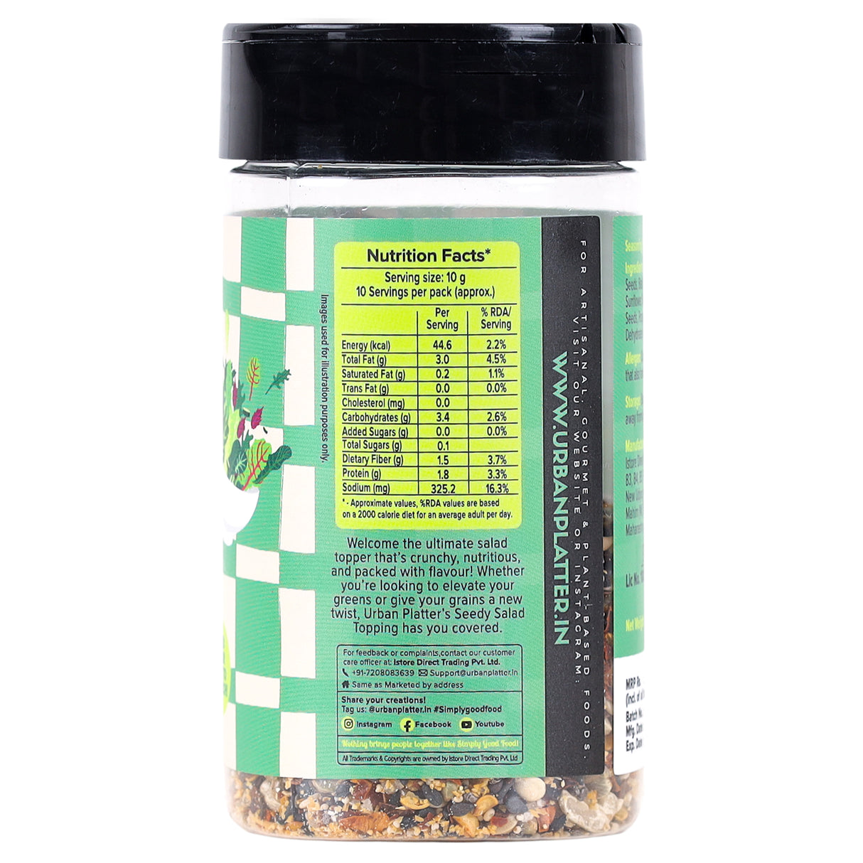 Urban Platter Seedy Salad Topping, 125g [Salad Topping, Seed Mix, Crunchy Garnish]
