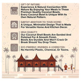 Urban Platter Palm Leaf Coconut Bowl, 1 Unit (Made in Vietnam | Light Weight | Jumbo Size | Eco-friendly)