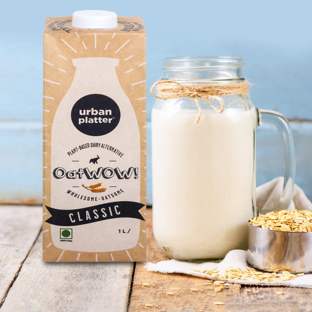 OatWOW! Classic Oat Beverage, 1L (Pack of 3, Plant-Based Milk Alternative | Dairy-Free & Lactose-Free | No Added Sugar | For Coffee, Chai, Smoothies & Sweets)