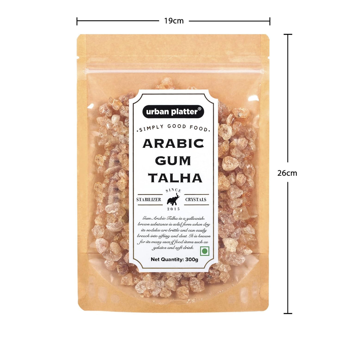 Urban Platter Gum Talha (Dink/Gound), 300g [Rich in Fiber, Mineral & Enzymes]
