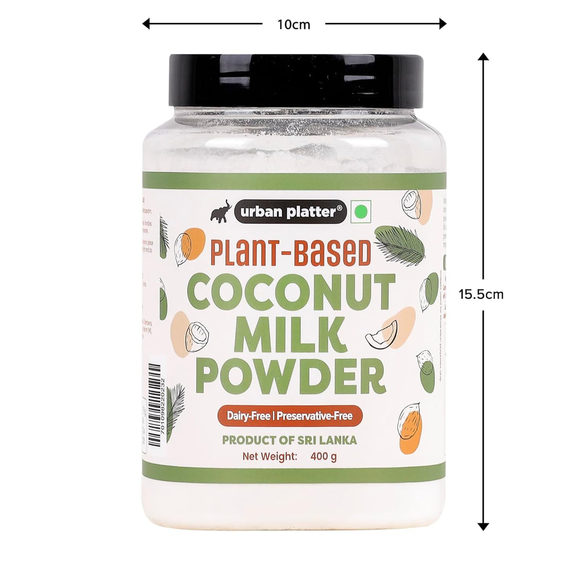 Urban Platter Coconut Milk Powder, 400g (Plant-Based, Preservative-Free, Easy to use, Product of Sri Lanka, Dairy-Free, Source of Protein, Add to smoothies, curries, baked goods)