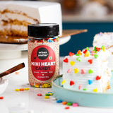 Urban Platter Rainbow Mini Heart Sprinkles, 150g (Dairy-Free Tiny Decorative Sprinkle Candy for Cuunitakes, Cakes, Brownies, Doughnuts, Cookies and Ice Creams)