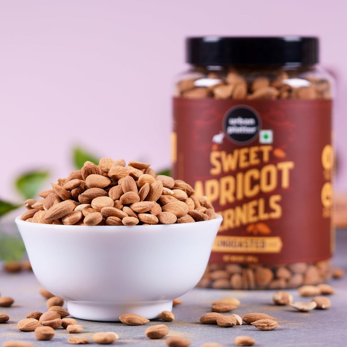 Urban Platter Sweet Apricot Kernels, 500g (Rich in Protein & Fiber, Add to Fruit Salads, Oatmeal, Trail Mixes, Desserts, Baked Goods, Crunchy & Delicious)