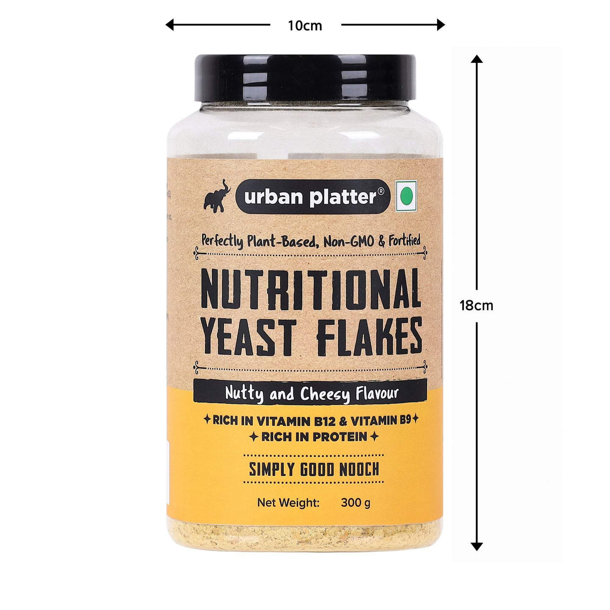 Urban Platter Nutritional Yeast Flakes, 300g (Rich in Vitamin B12, Gluten-Free, Perfectly Plant-Based Nutty and Cheesy Nooch, Savoury Seasoning)