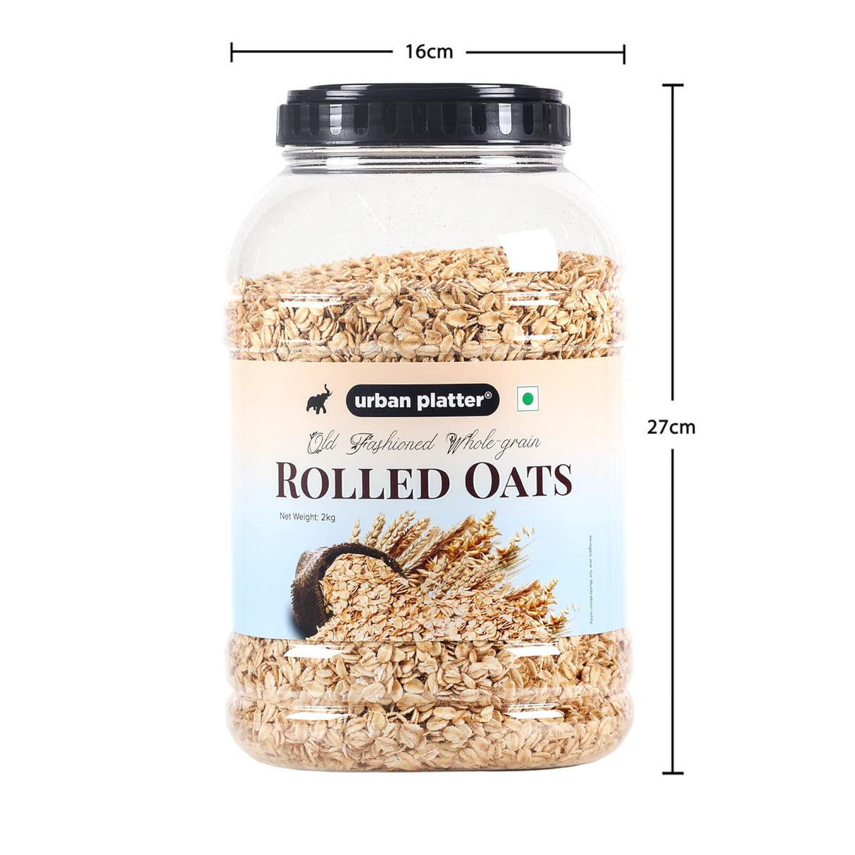 Urban Platter Rolled Oats, 2 Kg (High-fiber Breakfast Cereal / Use for Baking, Granola and Oatmeals / Rich in Beta Glucans)