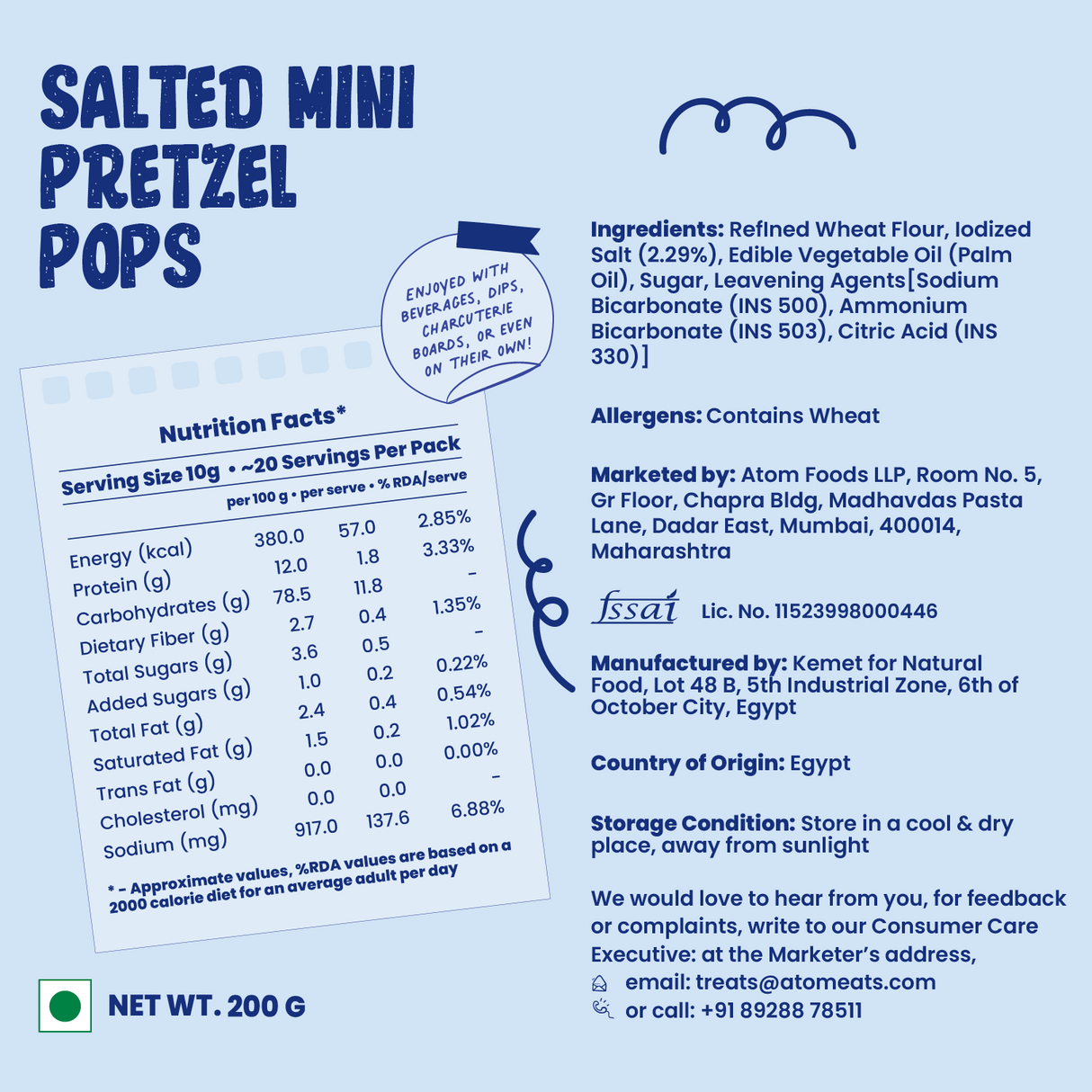 Salted Pretzel Pops Party Pack, 200g