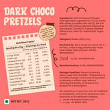 Dark Chocolate Dipped Pretzels,30g (Sweet & Salty Snack, Crunchy Pretzels Coated in Dark Chocolate, Gourmet Indulgence, On-the-Go Treat)