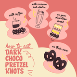 Atom Eats Dark Chocolate Dipped Pretzels, 30g