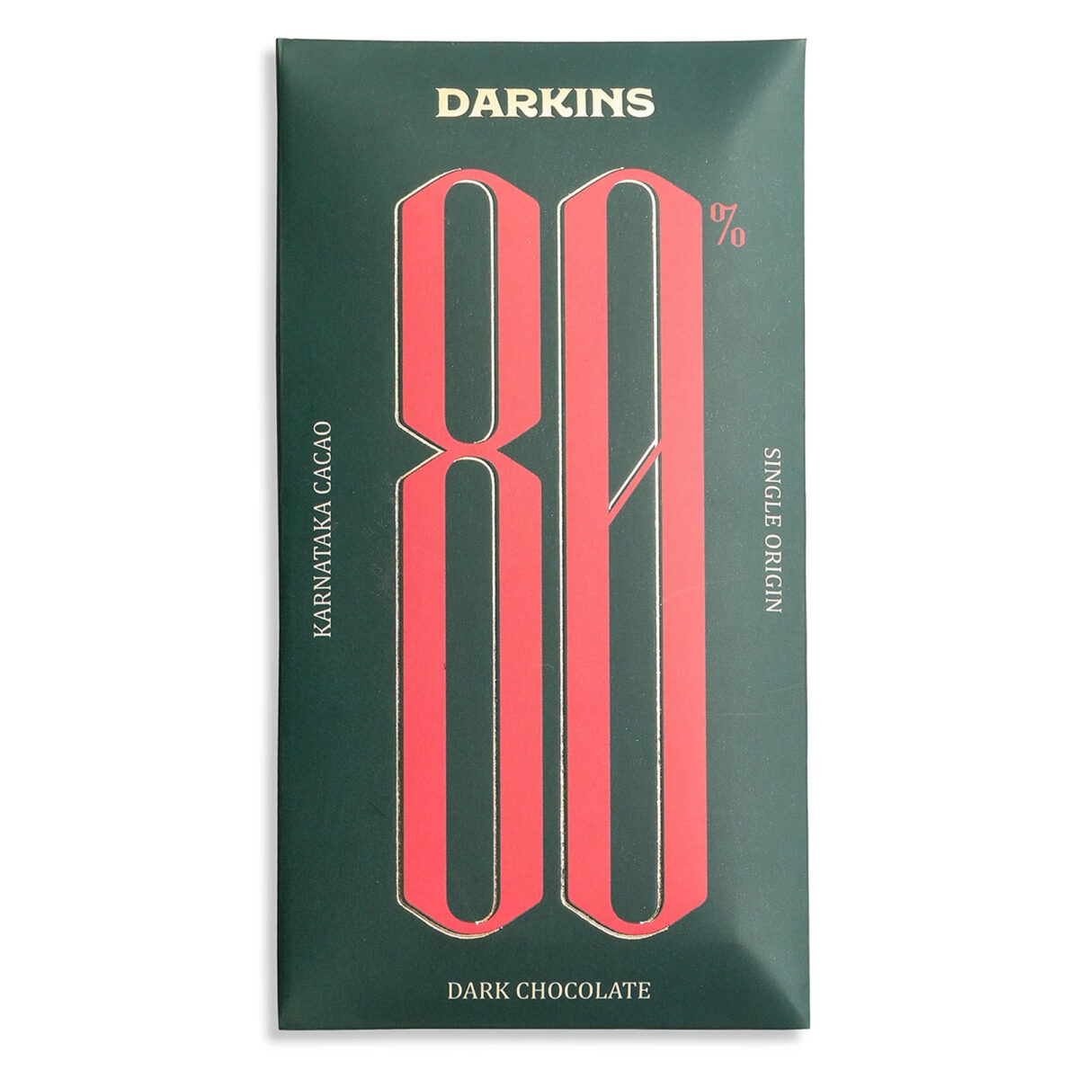 Darkins Karnataka 80% Single Origin Dark Chocolate Bar, 65g