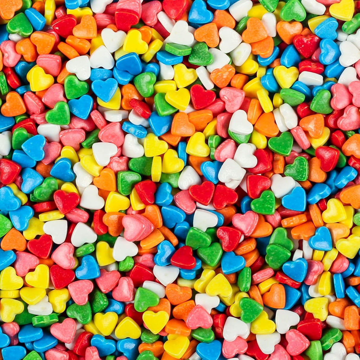 Urban Platter Rainbow Mini Heart Sprinkles, 150g (Dairy-Free Tiny Decorative Sprinkle Candy for Cuunitakes, Cakes, Brownies, Doughnuts, Cookies and Ice Creams)