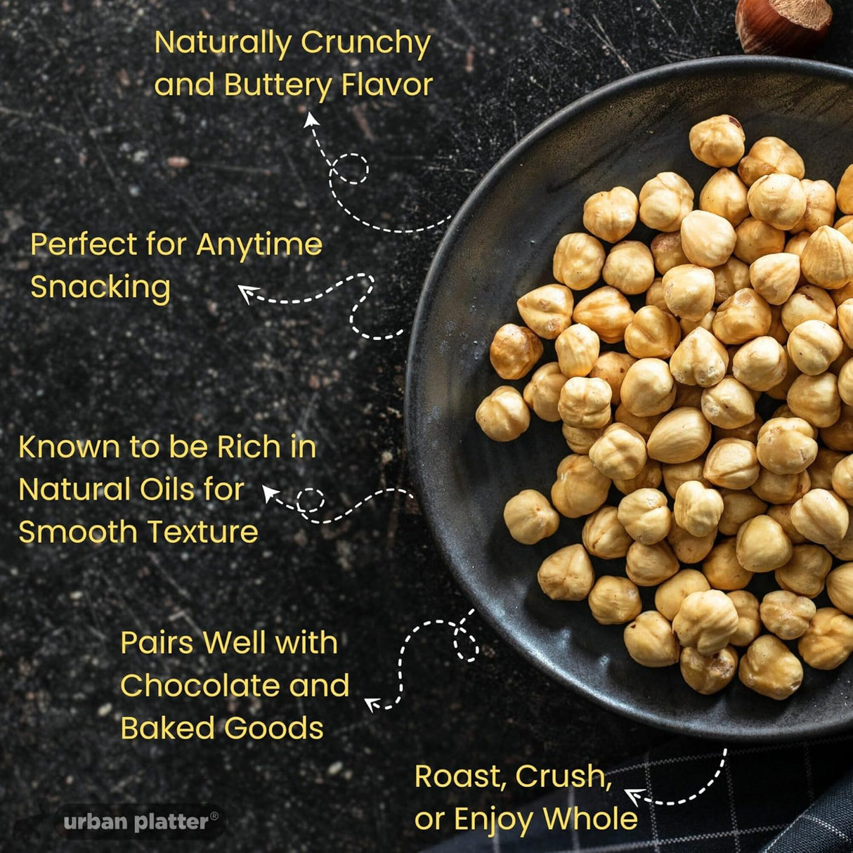 Urban Platter Exotic Hazelnut Kernels, 200g (Protein & Fibre-Rich | Nutrient-Dense | Perfect for Snacking & Desserts)
