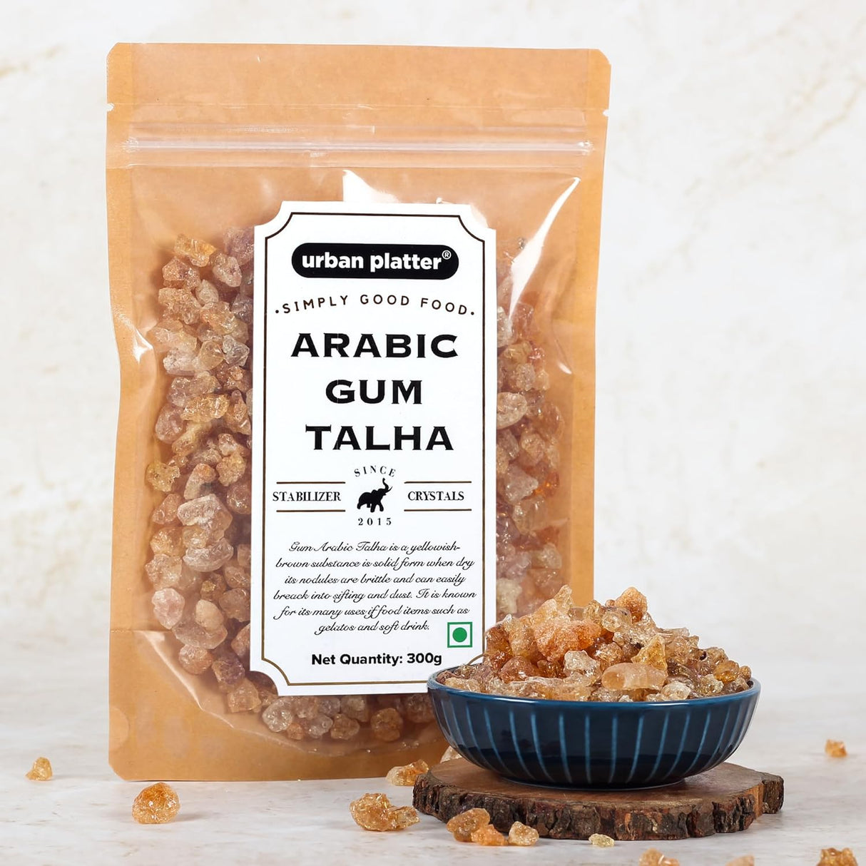 Urban Platter Gum Talha (Dink/Gound), 300g [Rich in Fiber, Mineral & Enzymes]