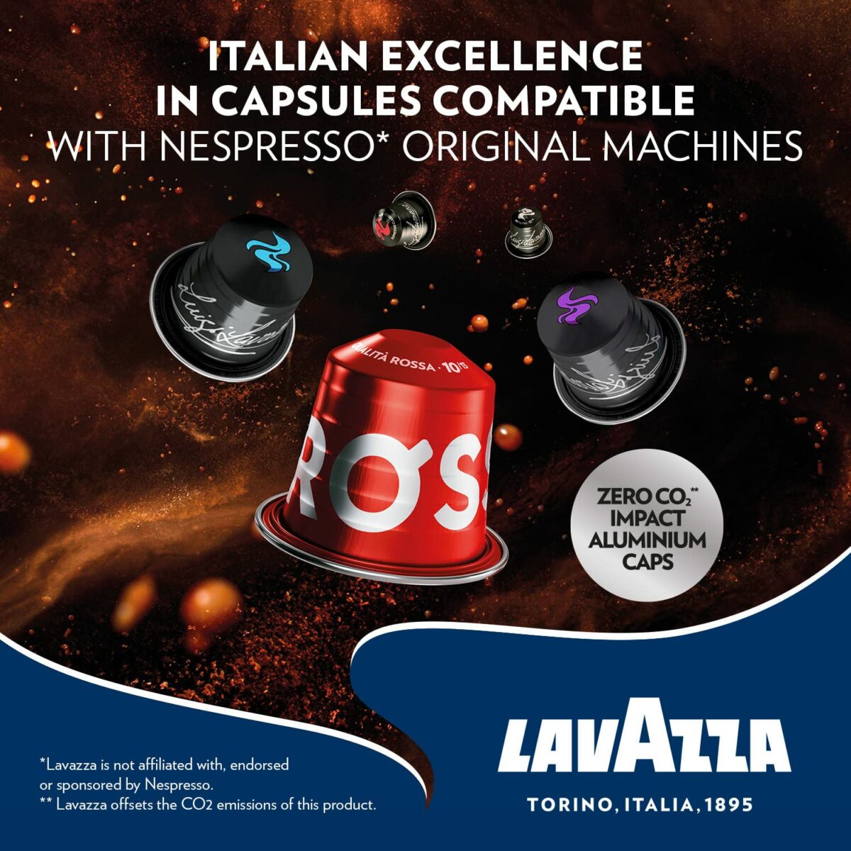 Lavazza Qualità Rossa | Nespresso Compatible Aluminium Capsules | Pack of 10 | Intensity 10 | 57g