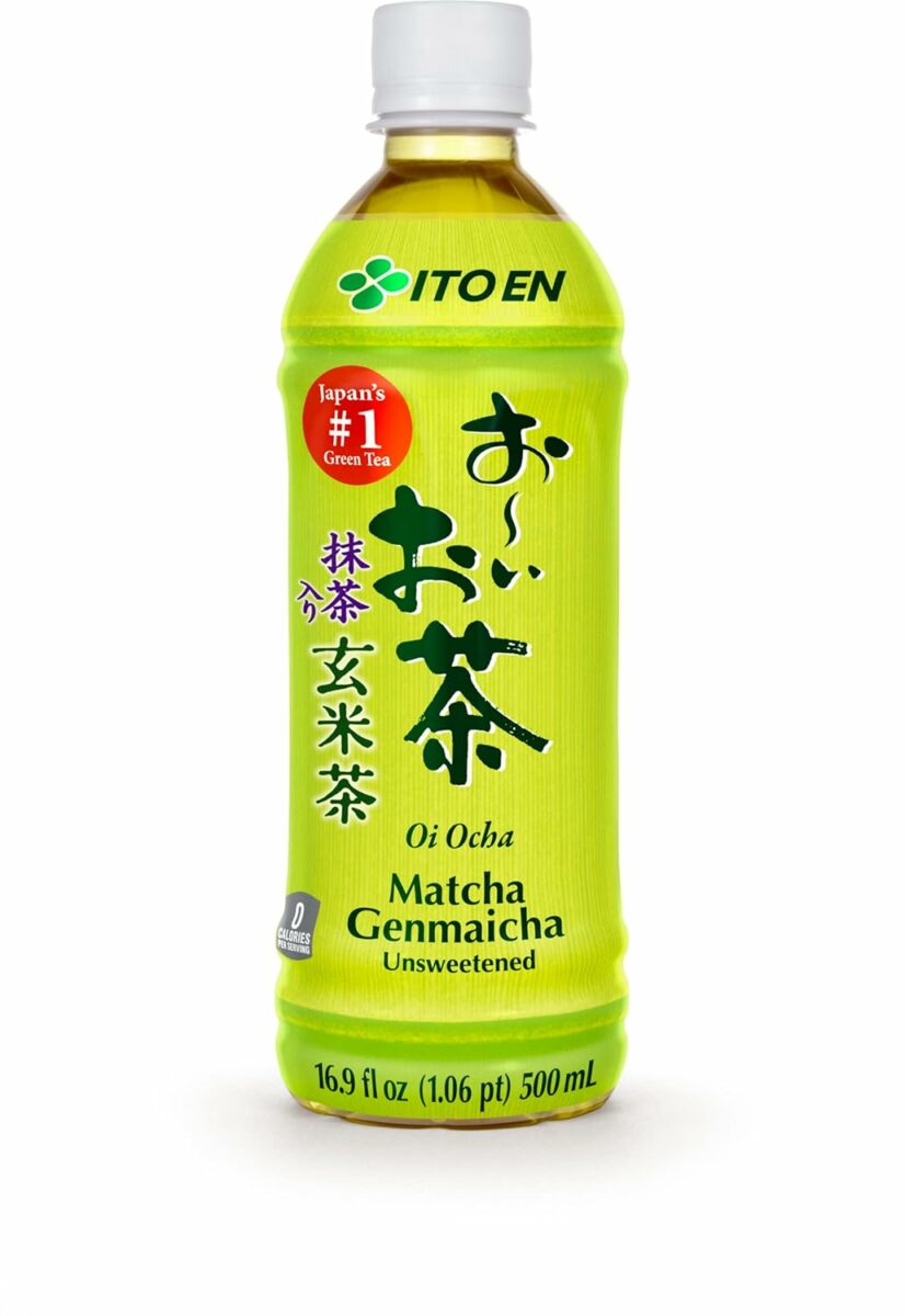 Oi Ocha Premium Japanese Unsweetened Matcha Genmaicha Green Tea, 500ml (Plant based | Japan's No.1 Green Tea | Blend of brewed green tea, matcha green tea powder and roasted rice)