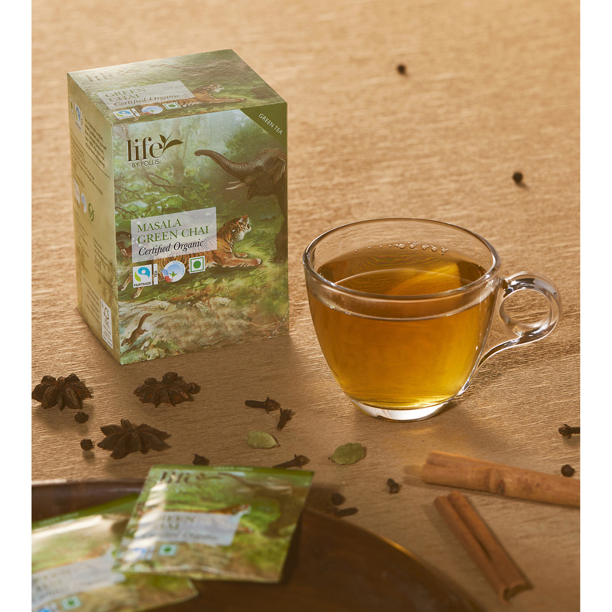 Masala Green Chai, Organic, 20 Tea Bags, 40g