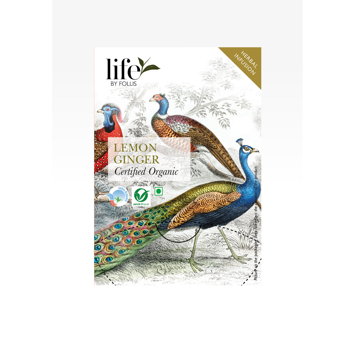 Lemon Ginger Herbal Tea, 36g (Organic, 20 Tea Bags)