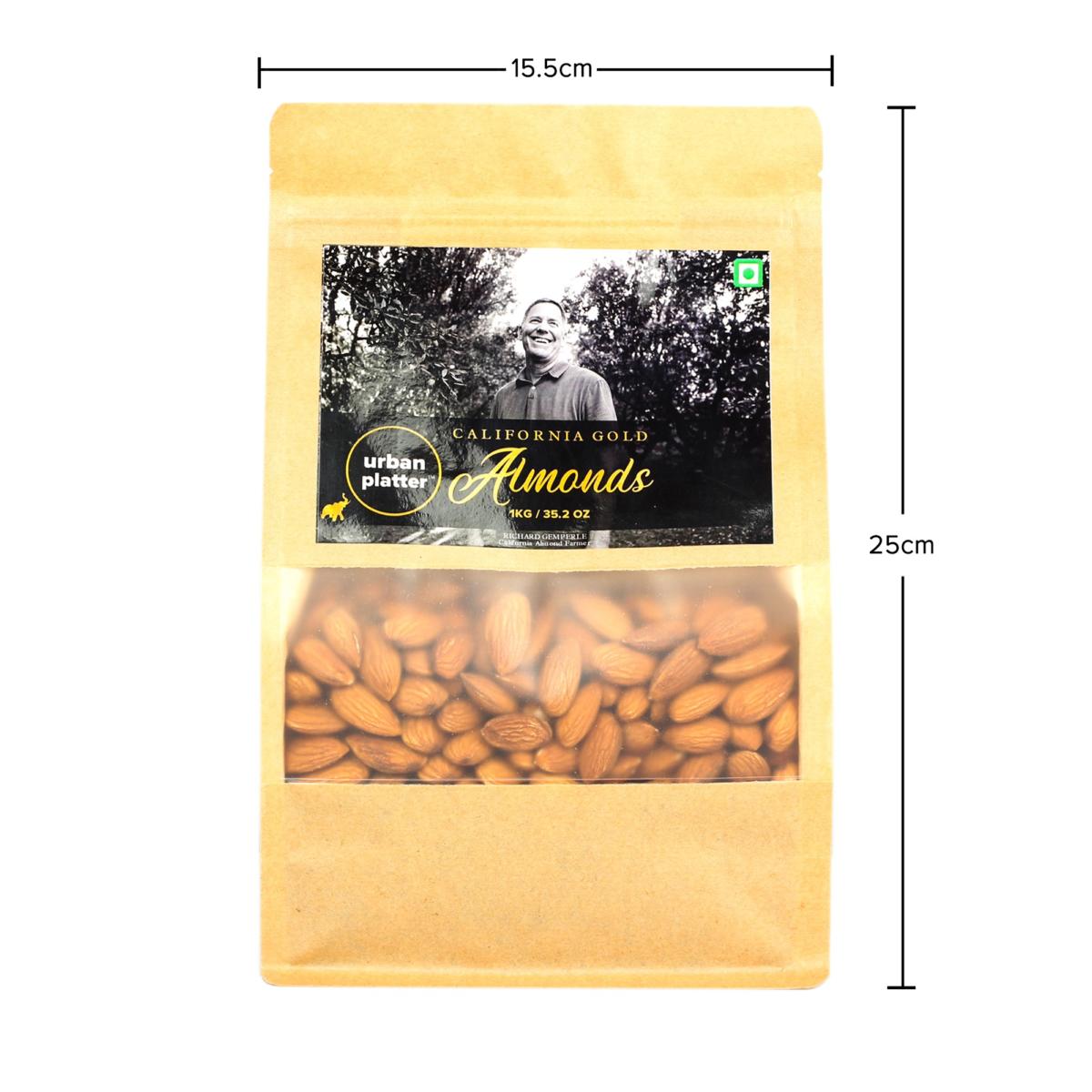 Urban Platter California Gold Almonds (Badam), 1Kg