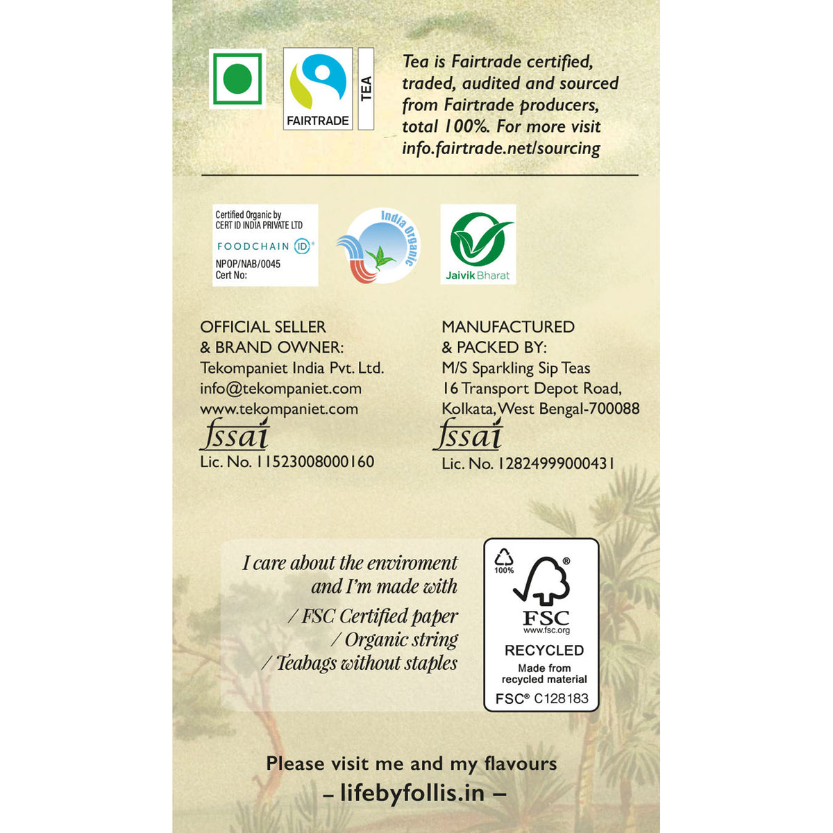 Green Tea, 34g (Organic, 20 Tea Bags)