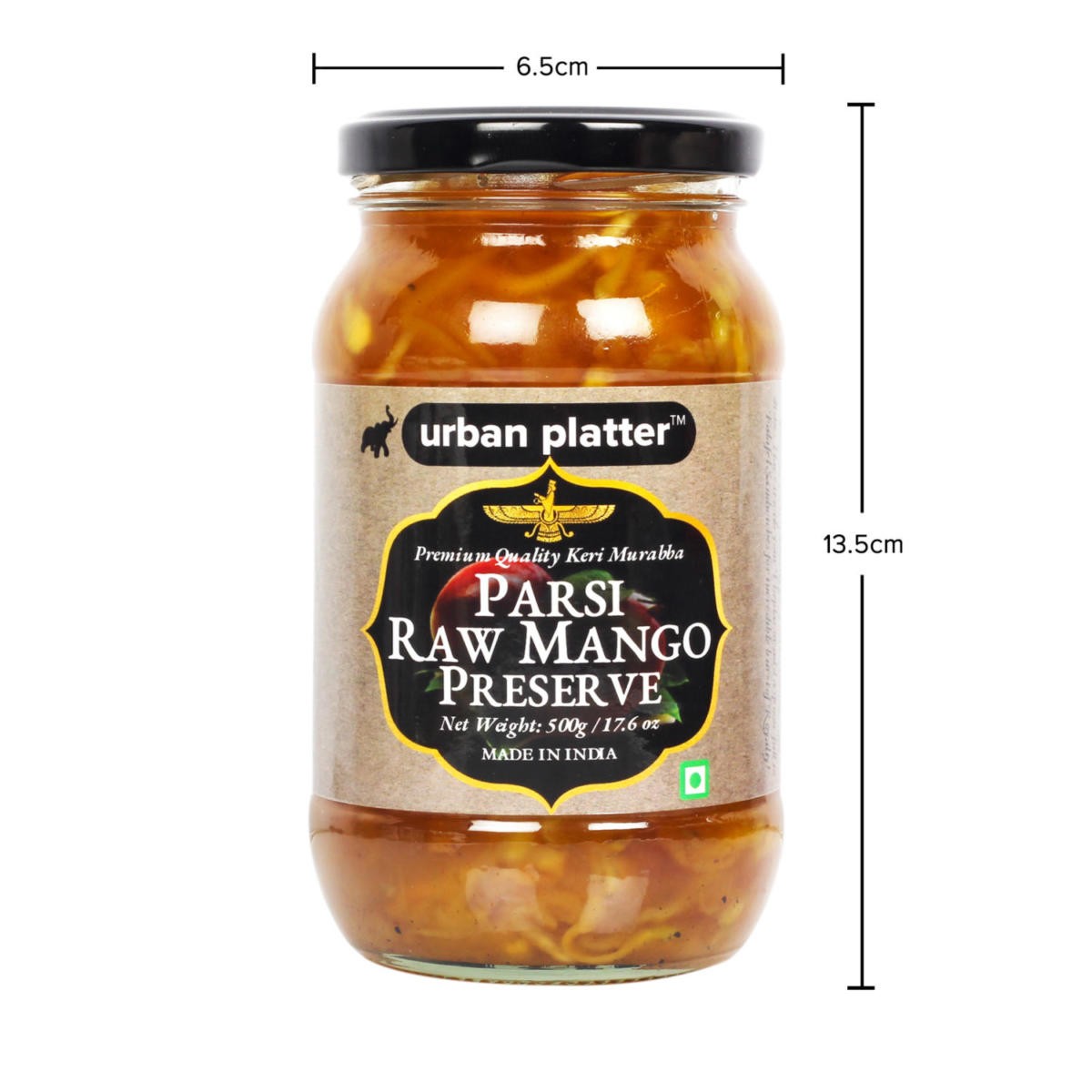 Urban Platter Parsi Raw Mango Preserve, 500g / 17.6oz [Keri Murabba, Flavorful, Premium Quality]