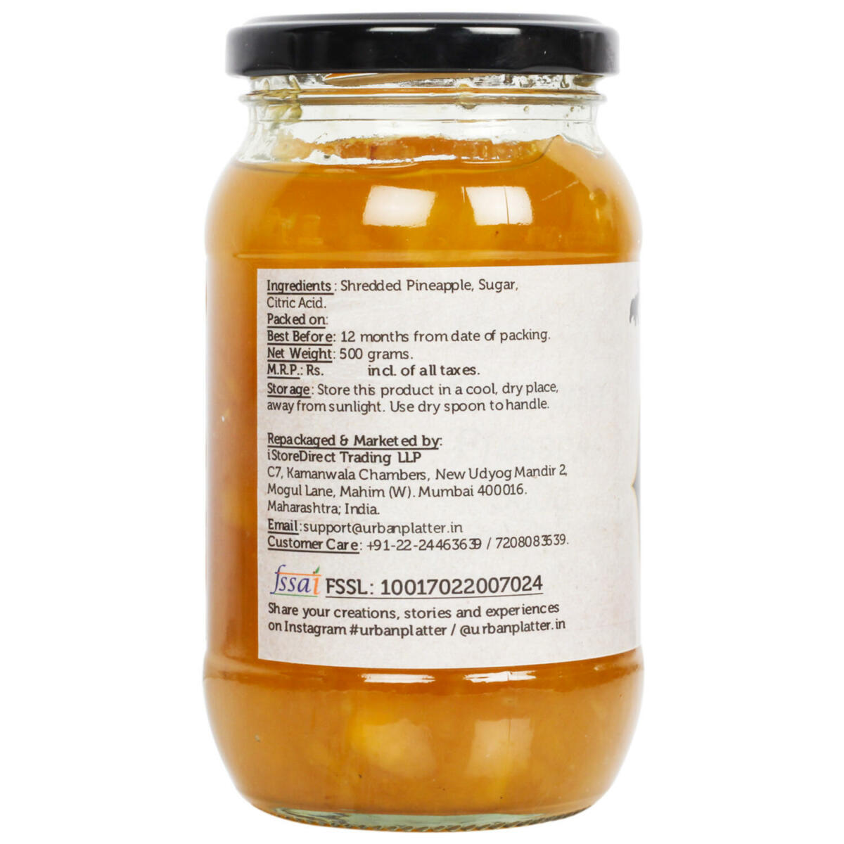 Urban Platter Parsi Pineapple Preserve, 500g