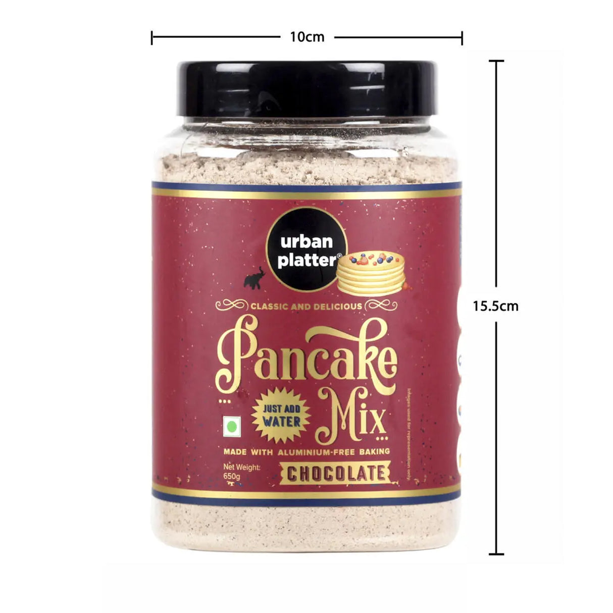 Urban Platter Chocolate Pancake Mix, 650g [Goodness of Millets, Wheat Free, Just Add Water]