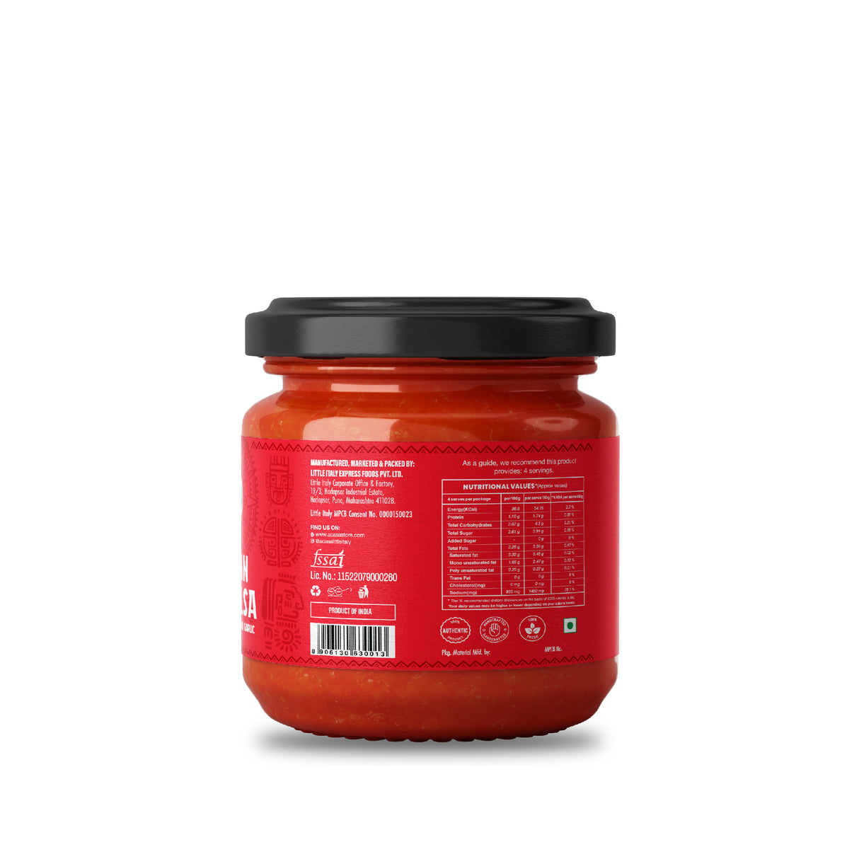 Acasa Hot Salsa by Little Italy, 200g