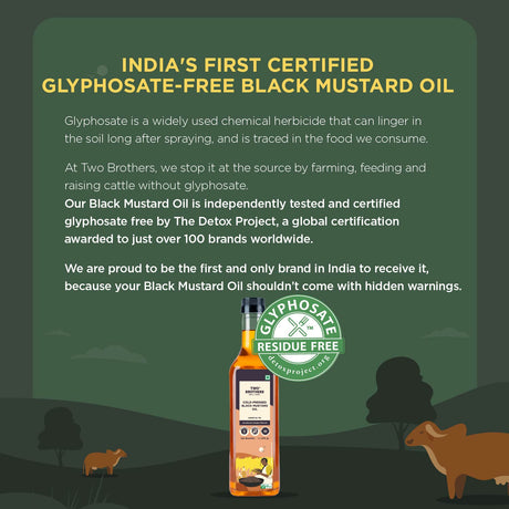 Mustard Oil/Sarso Ka Tel, 1L (Made using farm grown Mustard seeds, Cold-Pressed and Single-Filtered Oil for healthier Cooking, Kacchi Ghani, Natural and Unrefined)
