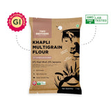 Khapli Multigrain Atta, 1kg (8 Super Grains Flour Mix, Diabetic Friendly, High Fibre & High Protein, Low GI Atta, Khapli, Jowar, Jau, Ragi, Soybean, Kulthi, Chana, Alsi)