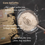 Khapli Multigrain Atta, 1kg (8 Super Grains Flour Mix, Diabetic Friendly, High Fibre & High Protein, Low GI Atta, Khapli, Jowar, Jau, Ragi, Soybean, Kulthi, Chana, Alsi)
