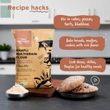 Two Brothers Organic Farms Khapli Multigrain Atta, 1kg (8 Super Grains Flour Mix, Diabetic Friendly, High Fibre & High Protein, Low GI Atta, Khapli, Jowar, Jau, Ragi, Soybean, Kulthi, Chana, Alsi)