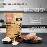 Two Brothers Organic Farms Khapli Multigrain Atta, 1kg (8 Super Grains Flour Mix, Diabetic Friendly, High Fibre & High Protein, Low GI Atta, Khapli, Jowar, Jau, Ragi, Soybean, Kulthi, Chana, Alsi)
