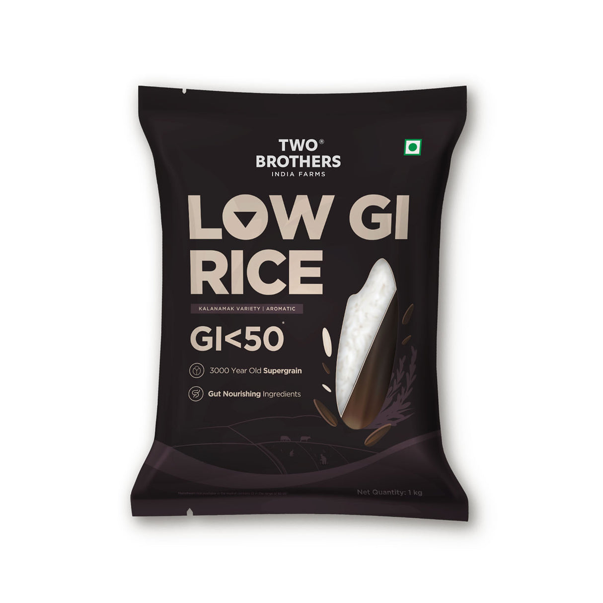 Kalanamak Rice, 1kg (Low GI, Diabetic-Friendly Native Aromatic Rice, Rich in Iron & Zinc, Gut Nourishing, Perfect for Pulao, Biryani & Curries)