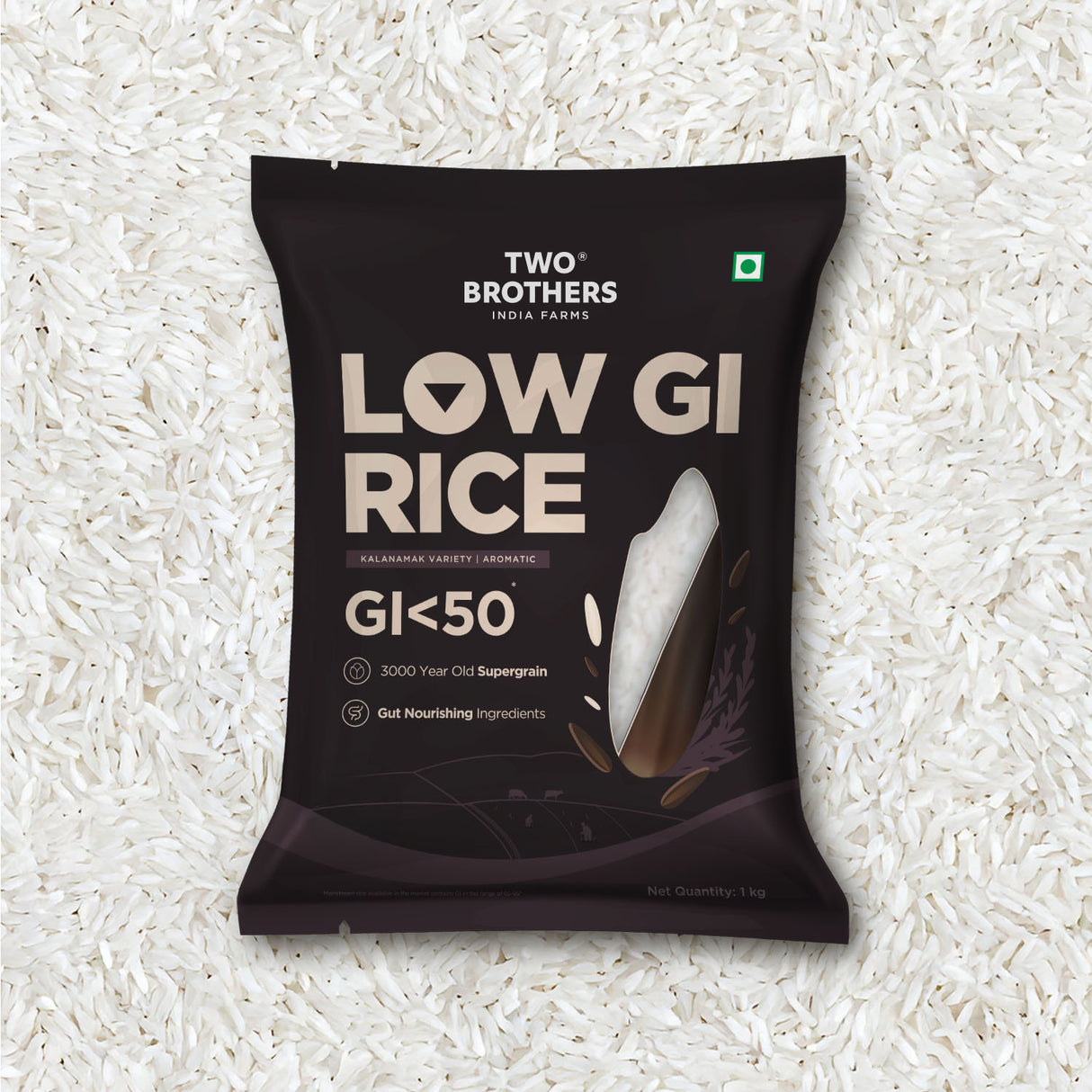 Kalanamak Rice, 1kg (Low GI, Diabetic-Friendly Native Aromatic Rice, Rich in Iron & Zinc, Gut Nourishing, Perfect for Pulao, Biryani & Curries)