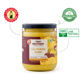Two Brothers Organic Farms A2 Ghee, 500ml (Free-grazed, Grass-fed Desi Gir Cows, Traditional Bilona Method, Pure, Natural and Healthy Ghee, Farm-Made A2 Cow Ghee with Probiotics for Gut Health)