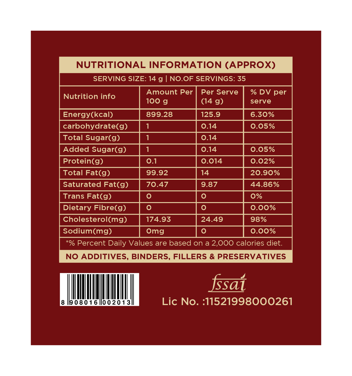 Two Brothers Organic Farms A2 Ghee, 500ml (Free-grazed, Grass-fed Desi Gir Cows, Traditional Bilona Method, Pure, Natural and Healthy Ghee, Farm-Made A2 Cow Ghee with Probiotics for Gut Health)