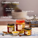 A2 Ghee, 500ml (Free-grazed, Grass-fed Desi Gir Cows, Traditional Bilona Method, Pure, Natural and Healthy Ghee, Farm-Made A2 Cow Ghee with Probiotics for Gut Health)
