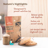 Two Brothers Organic Farms Khapli Wheat Flour,2kg (High Dietary Fiber for Easy Digestion, Stoneground Emmer Wheat Flour, Khapli Atta)