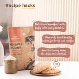 Two Brothers Organic Farms Khapli Wheat Flour,2kg (High Dietary Fiber for Easy Digestion, Stoneground Emmer Wheat Flour, Khapli Atta)