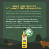 Groundnut Oil, 1L (Cold Pressed Kacchi Ghani, Unrefined, Single-Filtered, Natural Shengdana Oil for Cooking & Frying, Rich Nutty Aroma, Mungfali Tel)