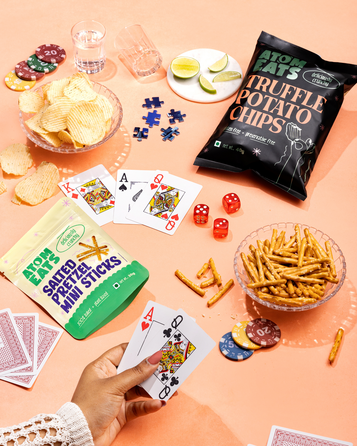 Atom Eats Truffle Ruffled Potato Chips, 40g