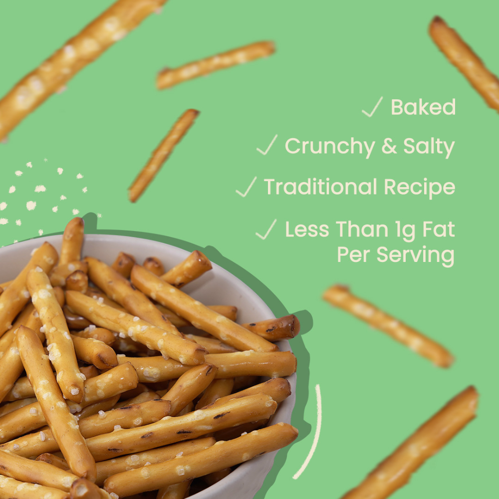 Atom Eats Salted Pretzel Mini Sticks, 30g
