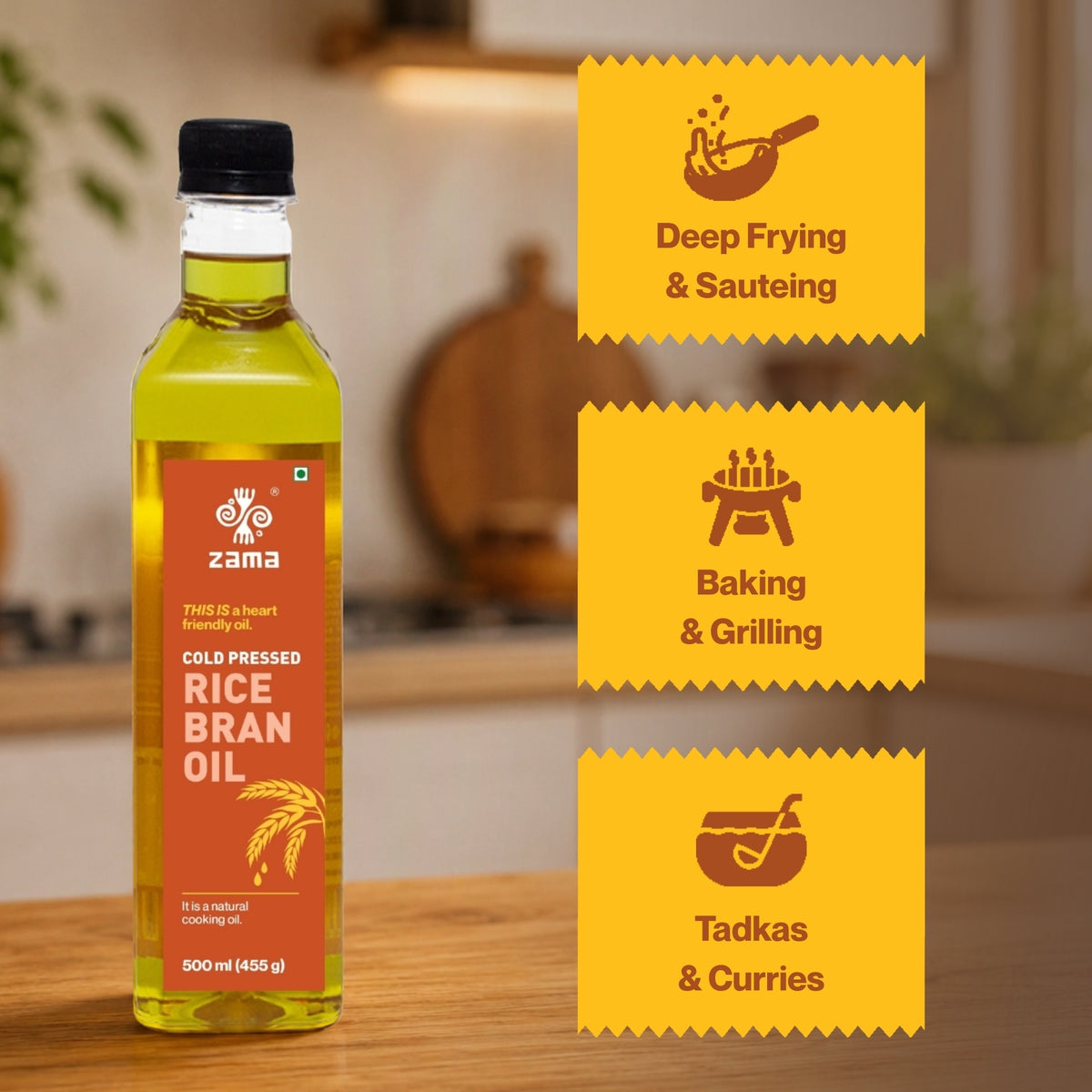 Cold-pressed Rice Bran Oil, 500ml