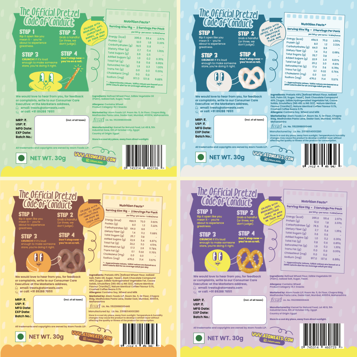 Atom Eats Classic Variety Pack (Pack of 5 - 30g)