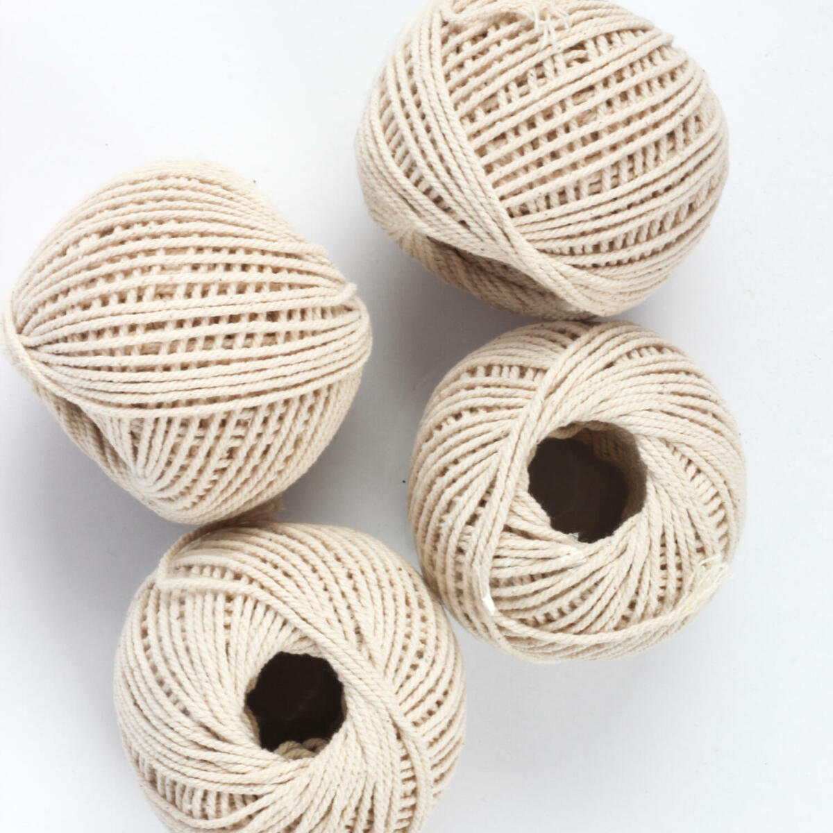 Urban Platter Natural Cotton Twine Thread Balls, Pack of 4, [40g Each]