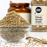 Urban Platter Whole Ajwain Seeds Shaker Jar, 100g / 3.5oz [Bishop's Weed, Carom Seeds]