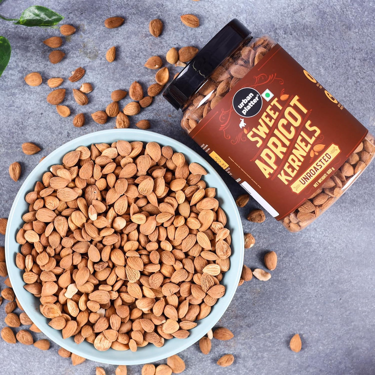 Urban Platter Sweet Apricot Kernels, 500g (Rich in Protein & Fiber, Add to Fruit Salads, Oatmeal, Trail Mixes, Desserts, Baked Goods, Crunchy & Delicious)